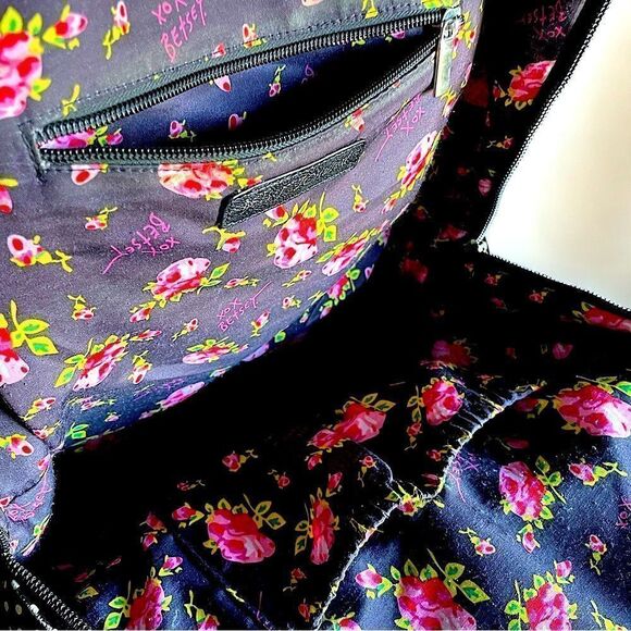 BETSEY Johnson l Full-size l Leather Backpack l Vibrant Floral & Polka Dotted main image 14